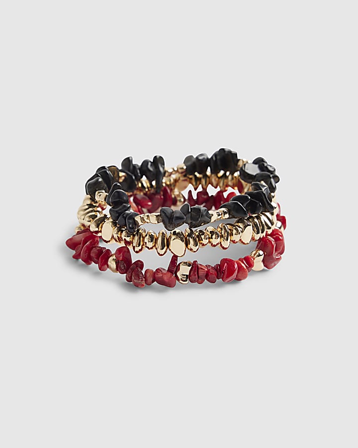 Gold Stretch Pack Of 3 Bracelets