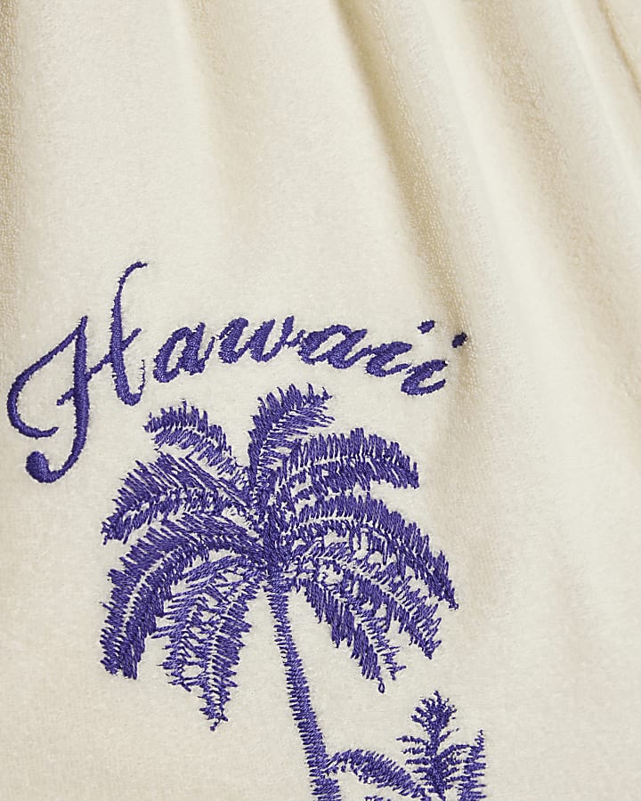 Cream Hawaii Towelling Shorts