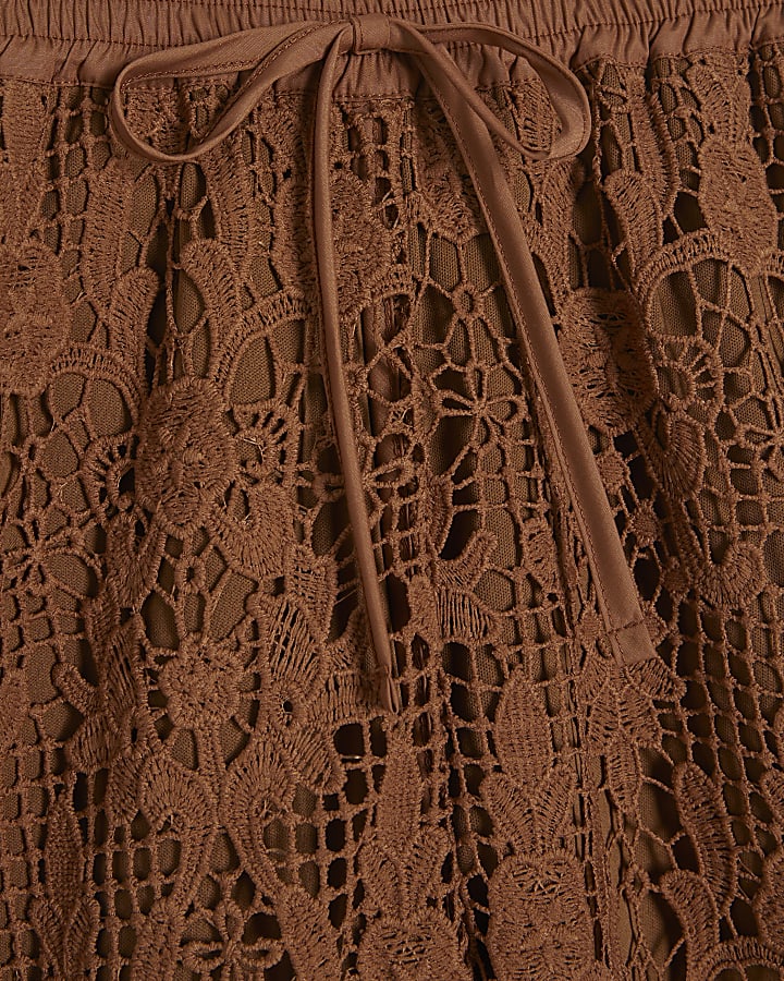 Brown Crochet Trousers