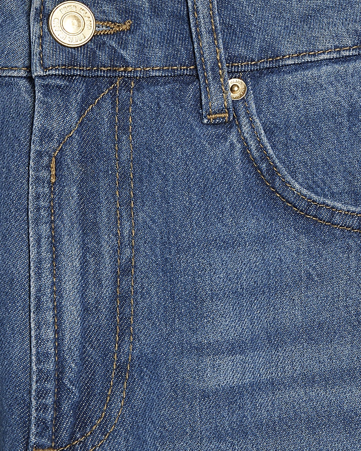Petite Blue Soft Barrel Laeg Jeans