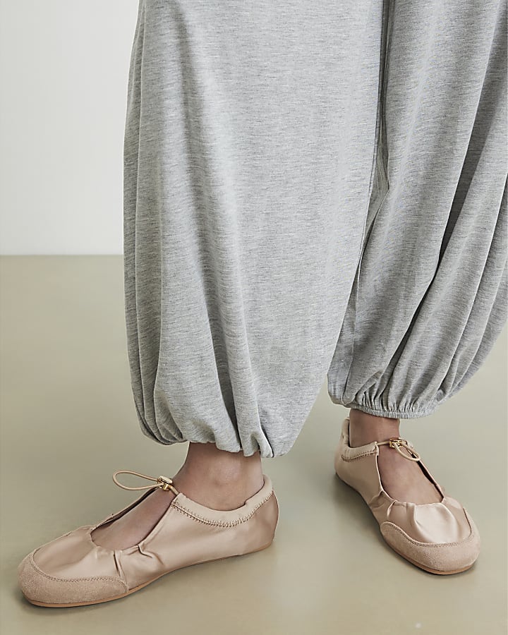 Beige Toggle Sneakerina Ballet Trainers