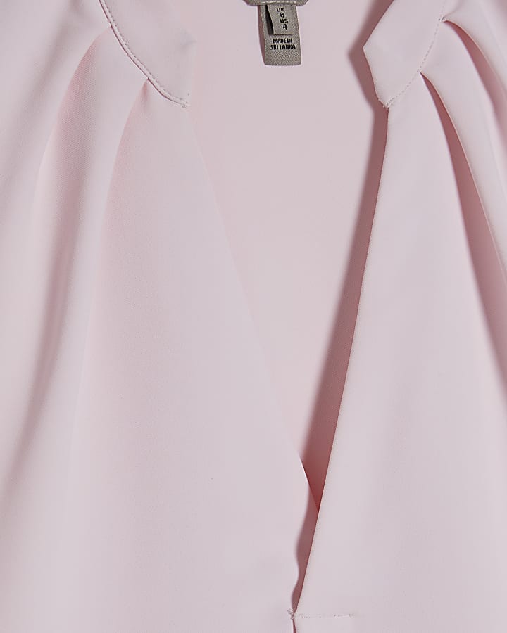 Pink Notch Neck T-shirt