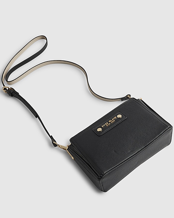 Black Boxy Cross Body Bag