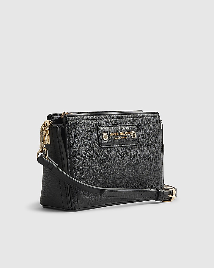 Black Boxy Cross Body Bag