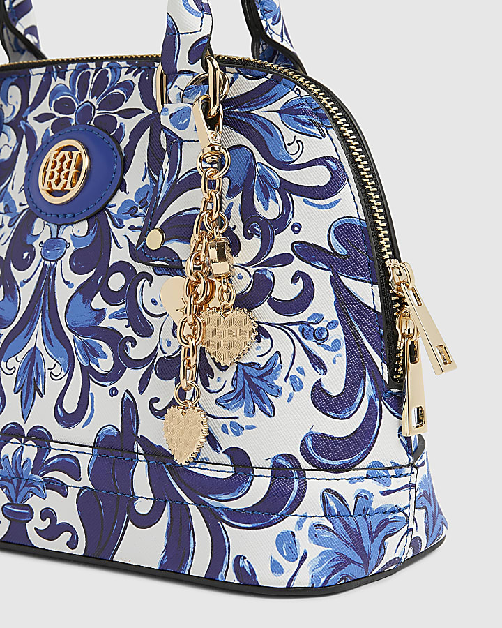 Blue Paisley Print Kettle Tote Bag Bundle