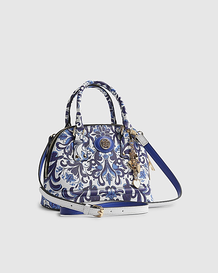 Blue Paisley Print Kettle Tote Bag Bundle