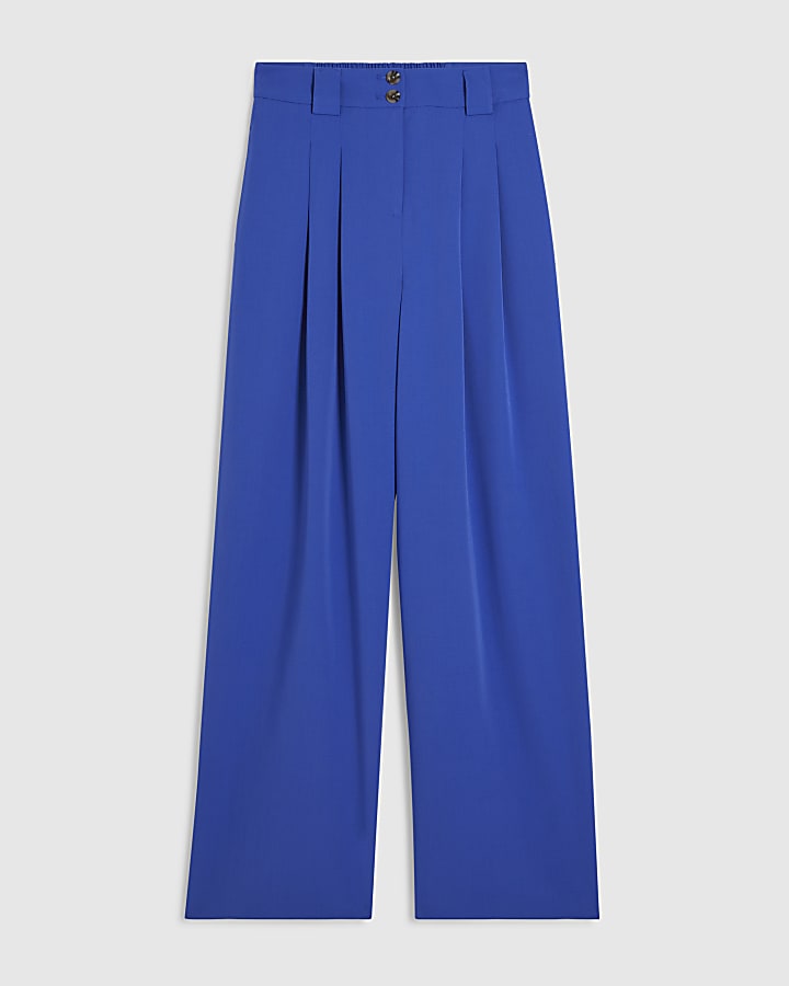 Blue Wide Leg Trousers