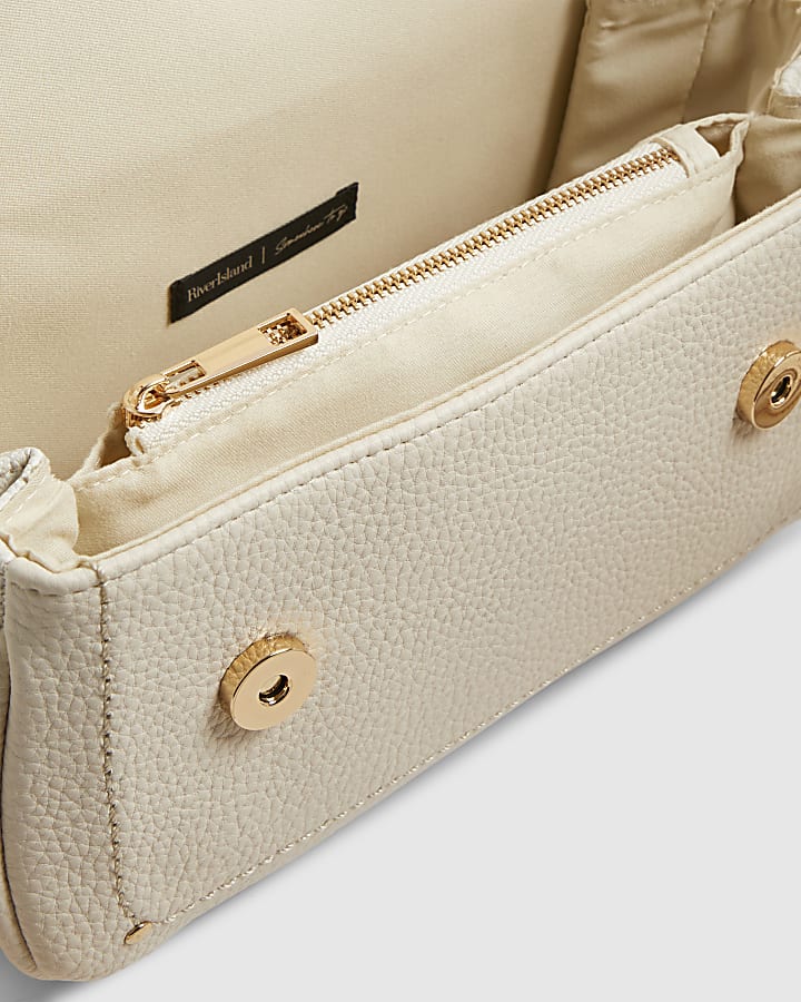 Cream Utility Flap Cross Body Bag