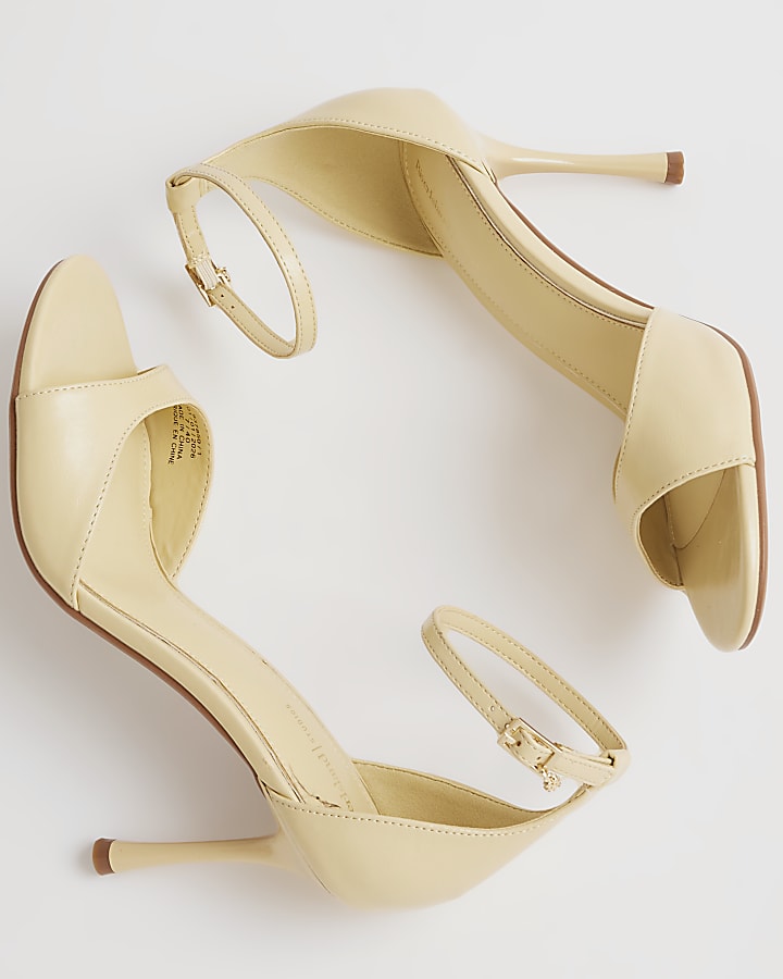 Yellow Closed Back Barely There Heels