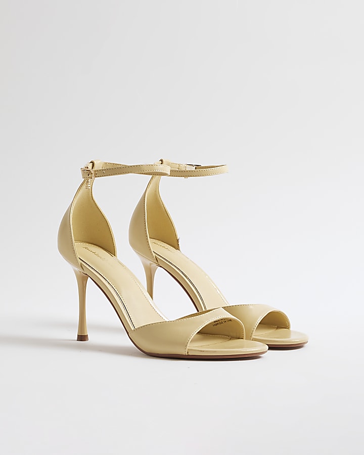 Yellow Closed Back Barely There Heels