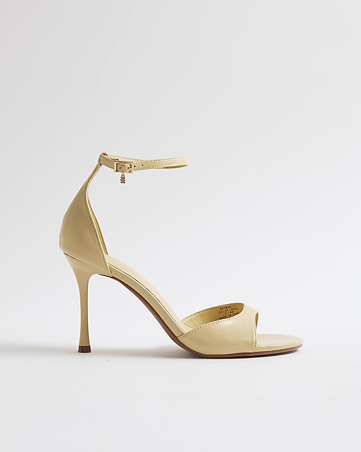 Yellow Closed Back Heeled Sandals