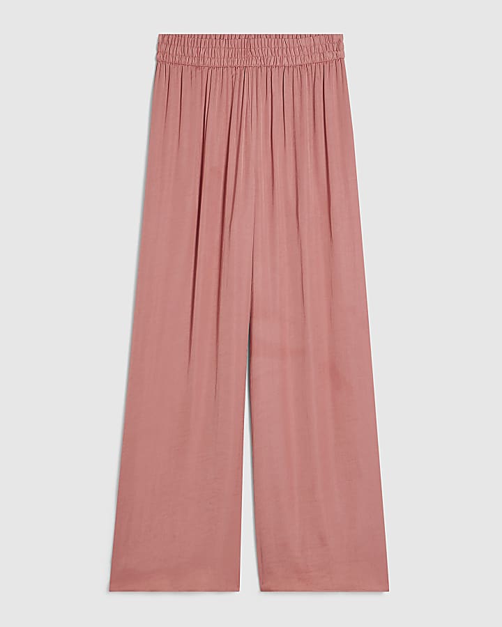 Pink Wide Leg Trousers
