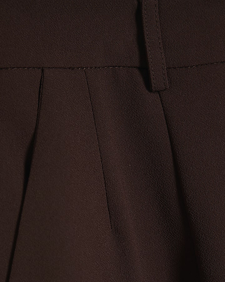 Brown Drapey Barrel Leg Trousers