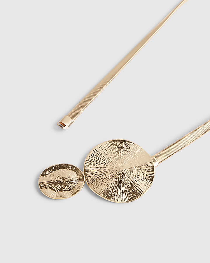 Gold Double Circle Chain Belt