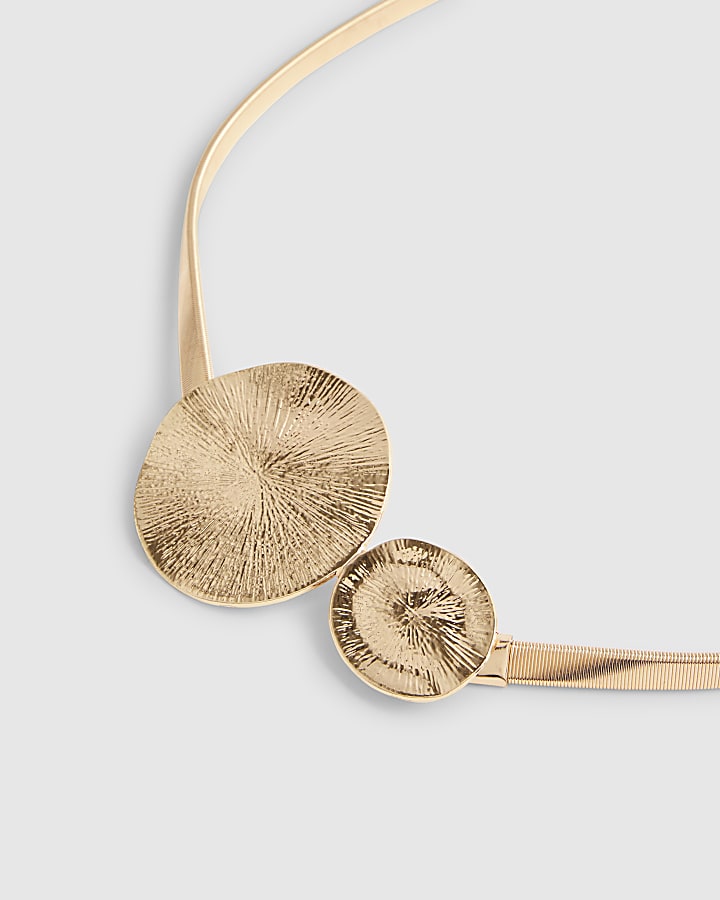 Gold Double Circle Chain Belt