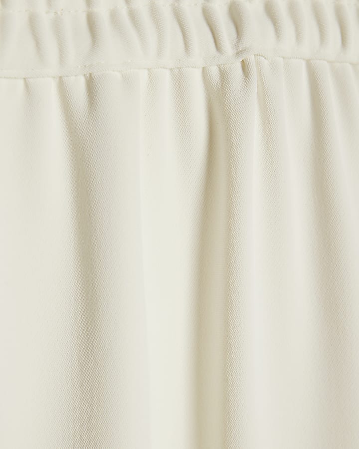 Cream Wide Leg Trousers