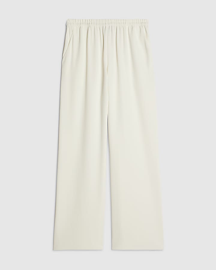 Cream Wide Leg Trousers
