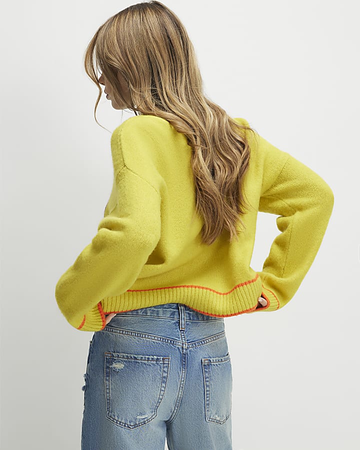 Yellow Tiger Knitted Jumper