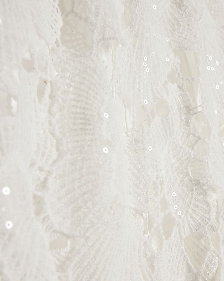 Cream Lace Beach Trousers