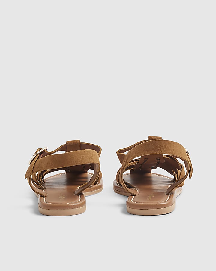 Brown Suede Fisherman Sandals