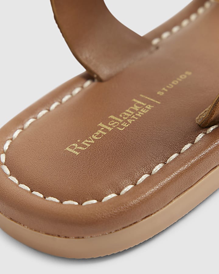 Brown Suede Fisherman Sandals