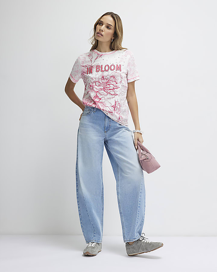 Pink Short Sleeve In Bloom T-shirt