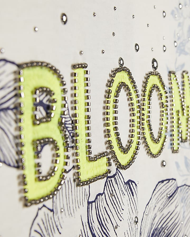 Blue Short Sleeve In Bloom T-shirt