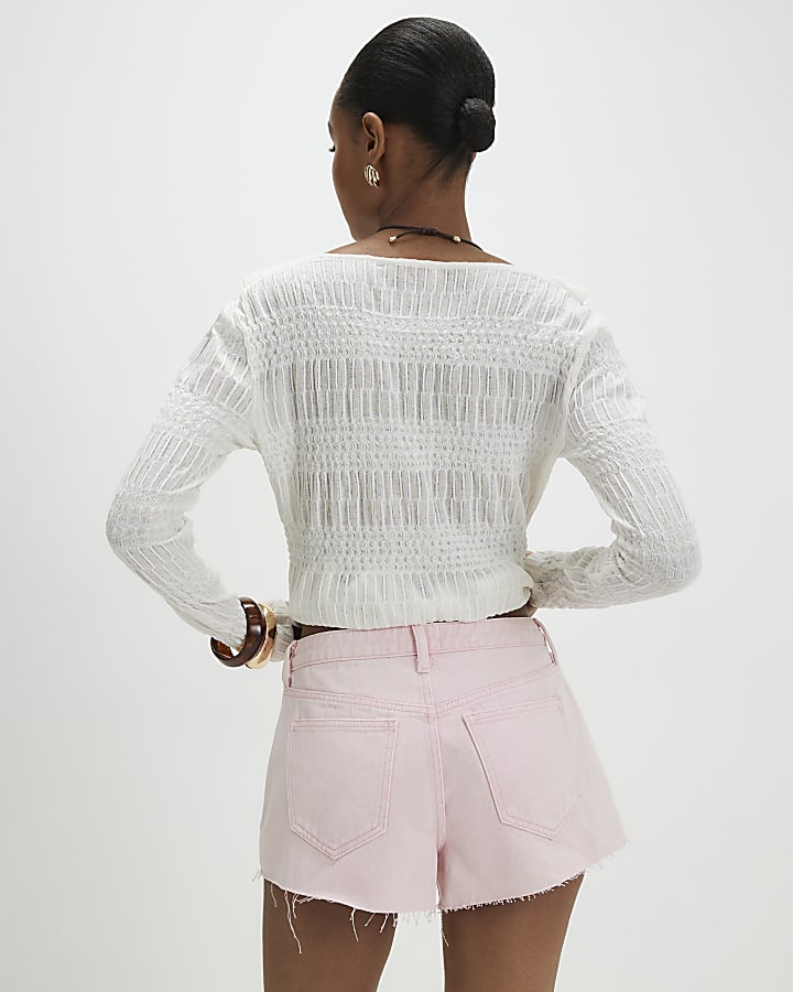 Pink Hotpant Denim Shorts