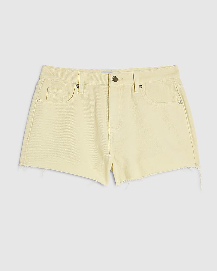 Yellow Hotpant Denim Shorts