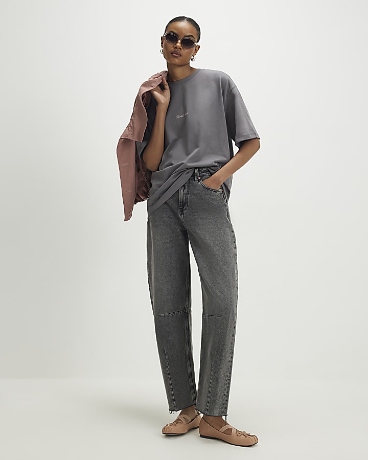 Grey Studio Graphic Oversized T-shirt