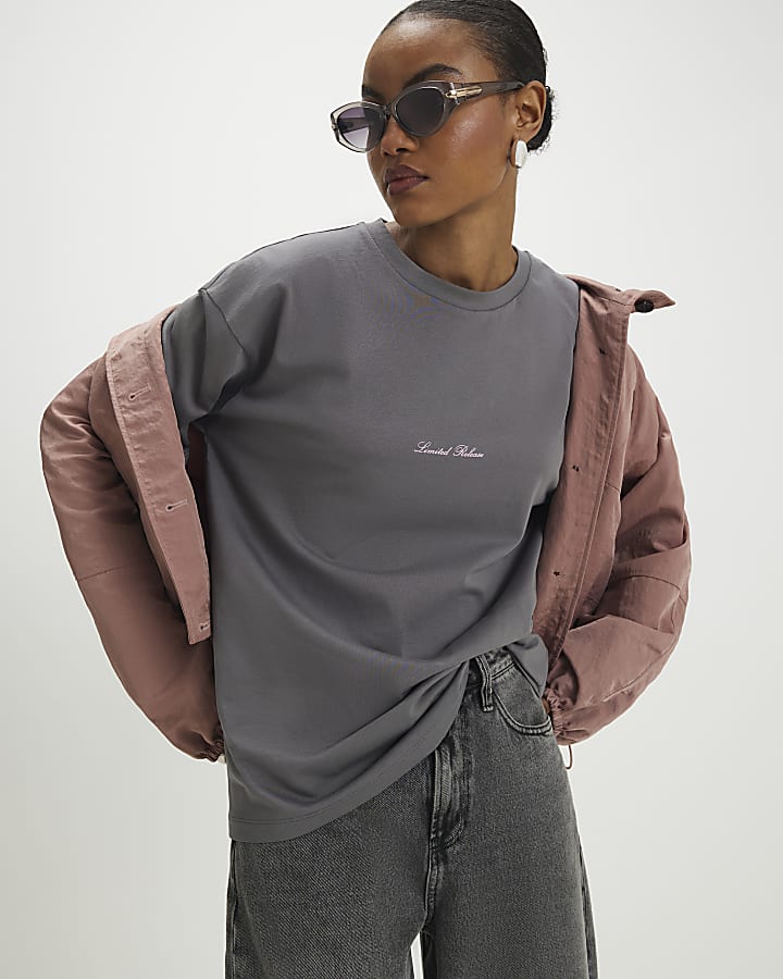 Grey Studio Graphic Oversized T-shirt