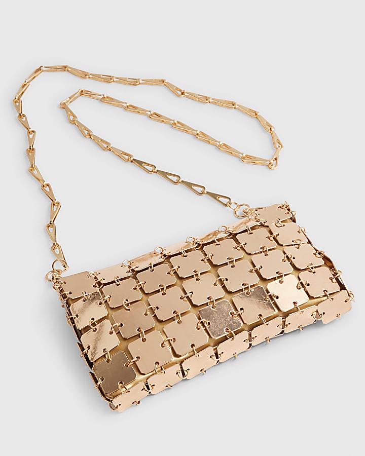 Gold Chain Mail Cross Body Bag