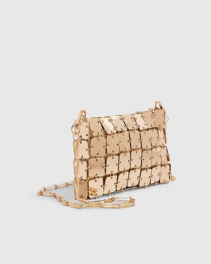 Gold Chain Mail Cross Body Bag