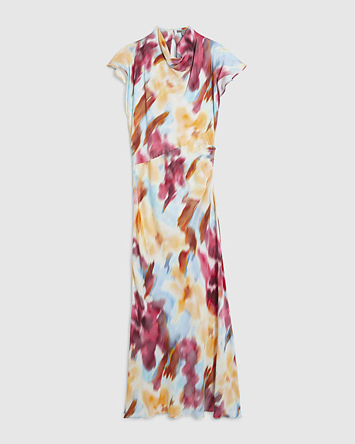 Pink Tie Dye Column Dress