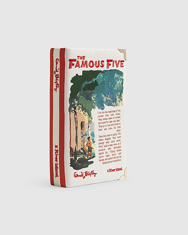 Beige Enid Blyton Caravan Book Clutch Bag