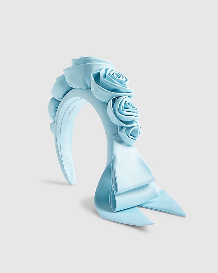 Blue Rose 3D Floral Headband