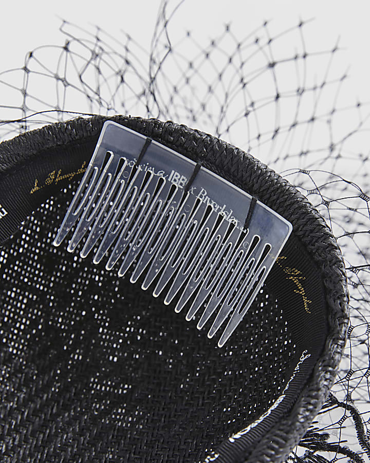 Black Natascha 3D Flower Fascinator