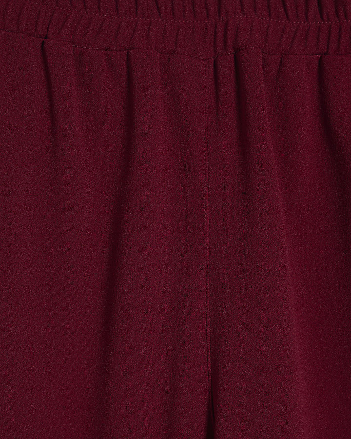 Red Wide Leg Trousers