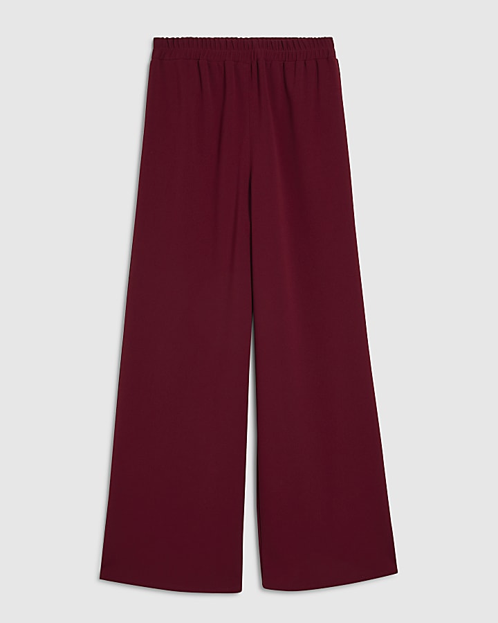 Red Wide Leg Trousers