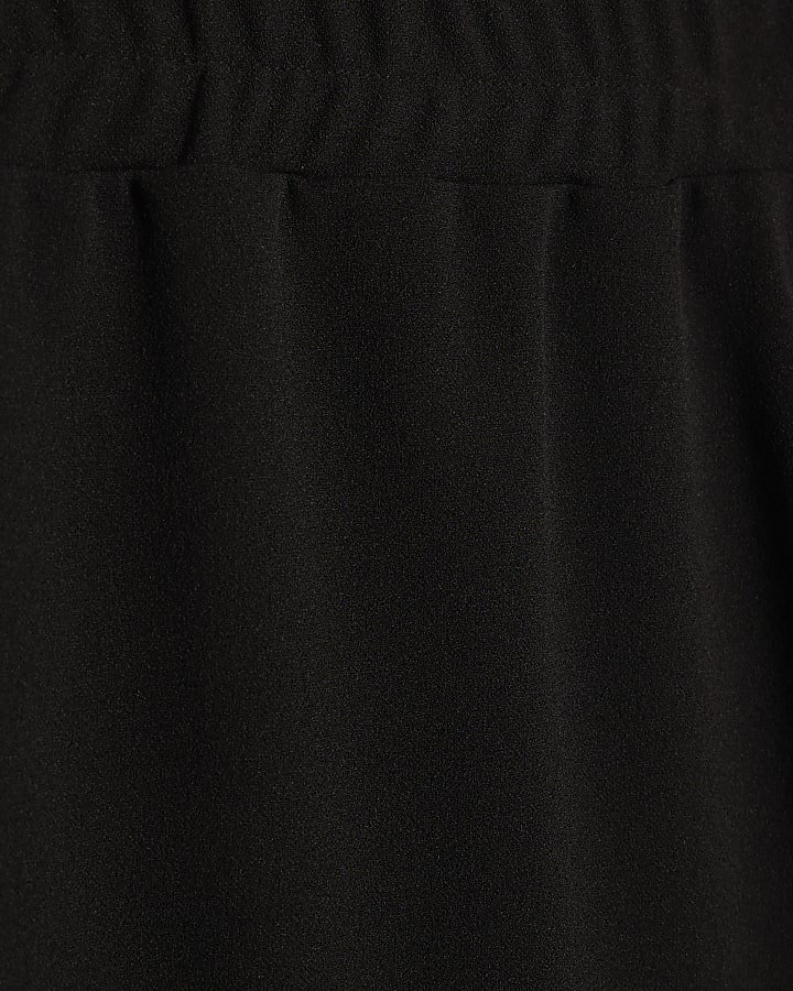 Black Wide Leg Jersey Trousers