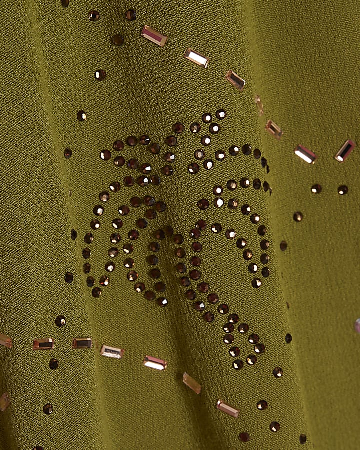 Green Palm Embellished Shirt