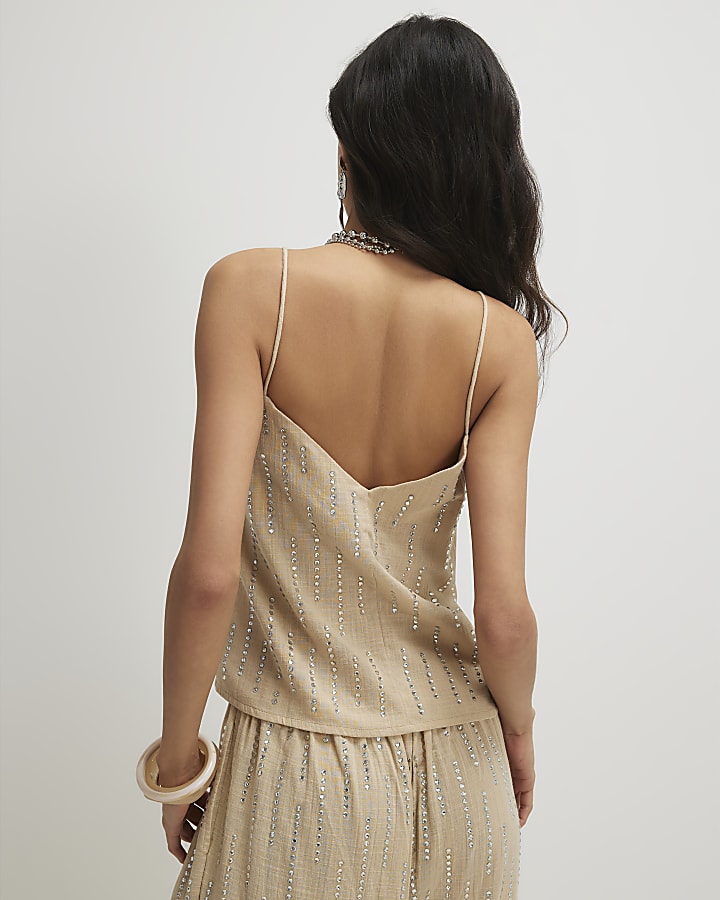 Cream Hotfix Cami