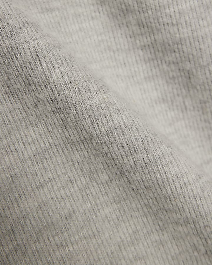 Grey Cosy Mini Skirt