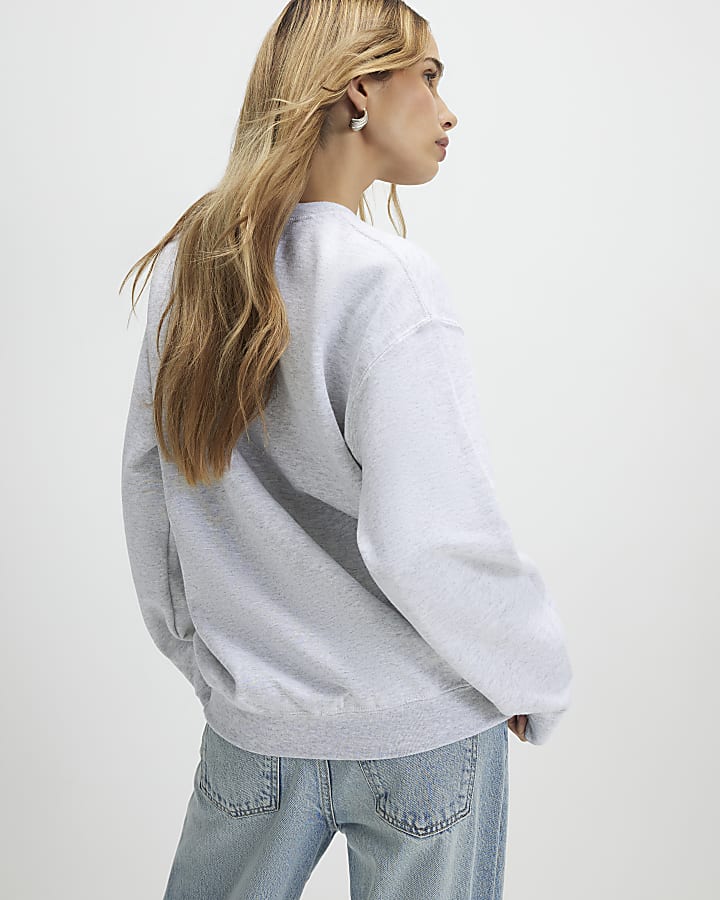 Grey Giddy Up Cowboy Boots Sweatshirt