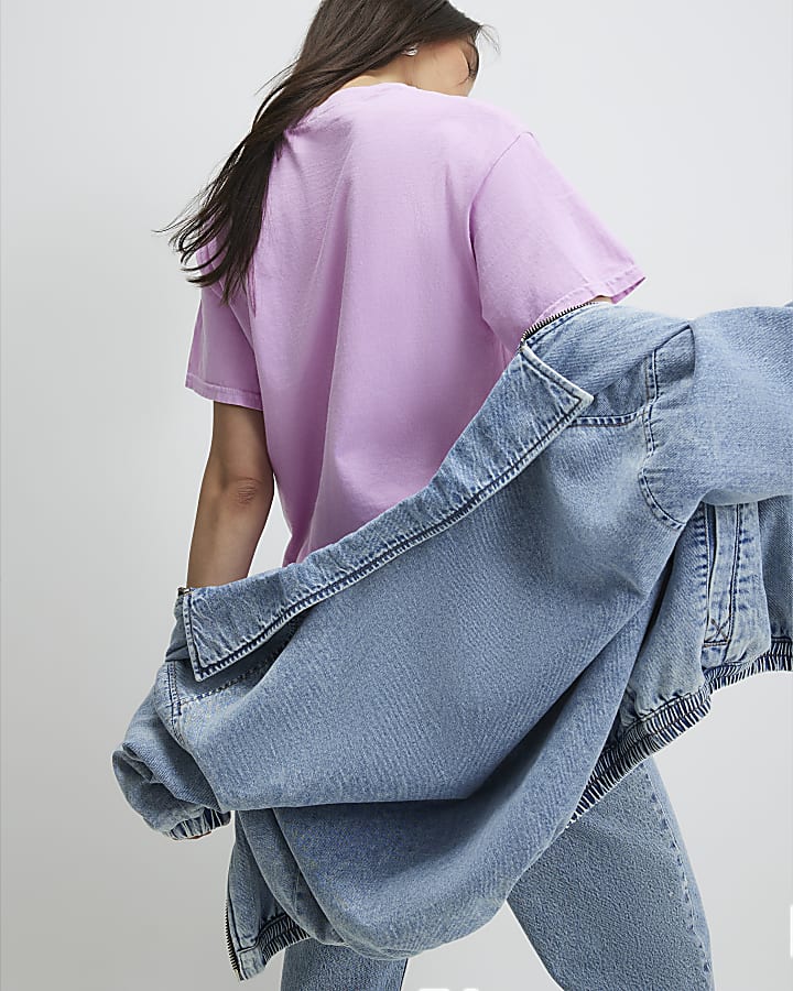 Pink Short Sleeve Ur Cute Embroidered T-shirt