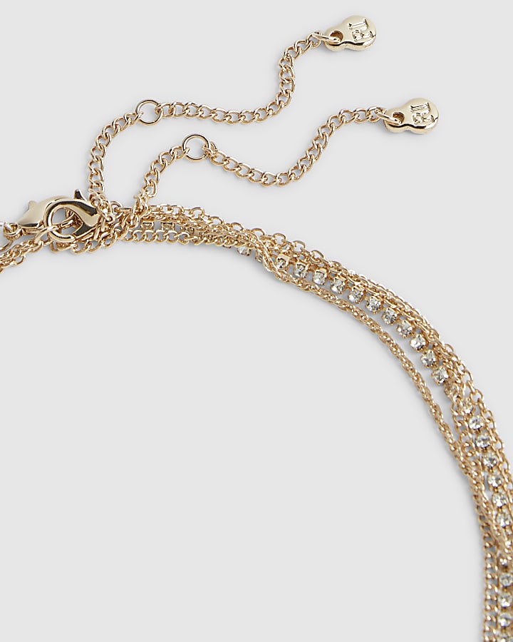 Gold Cross Layered Necklace