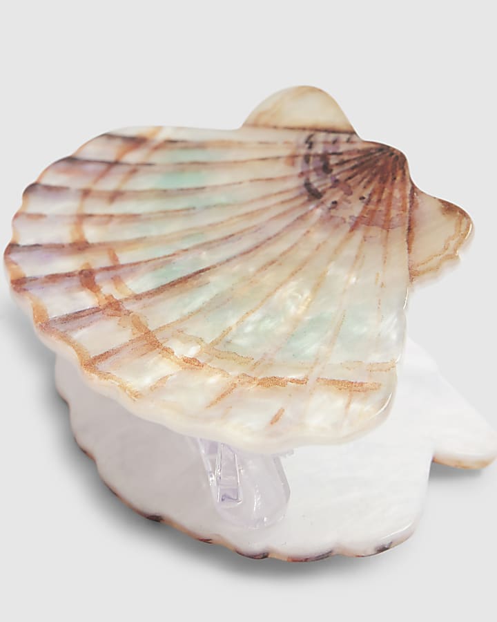 Pink Shell Hair Claw Clip