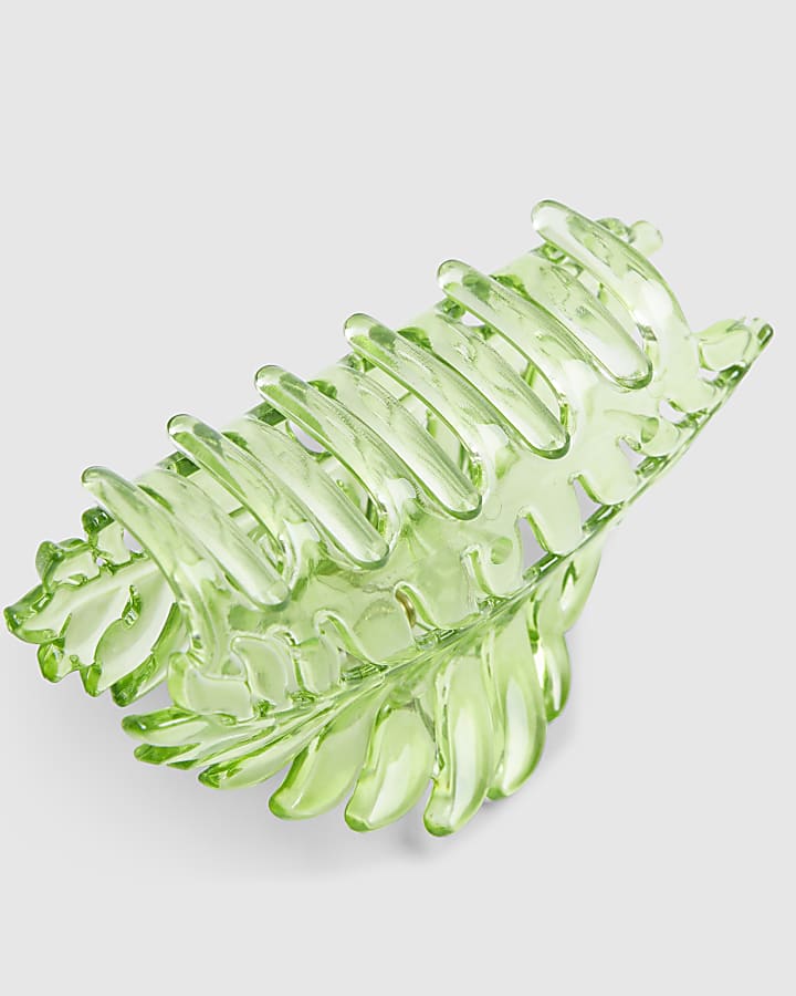 Green Leaf Hair Claw Clip