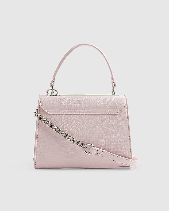 Pink Mini Bow Front Charm Tote Bag