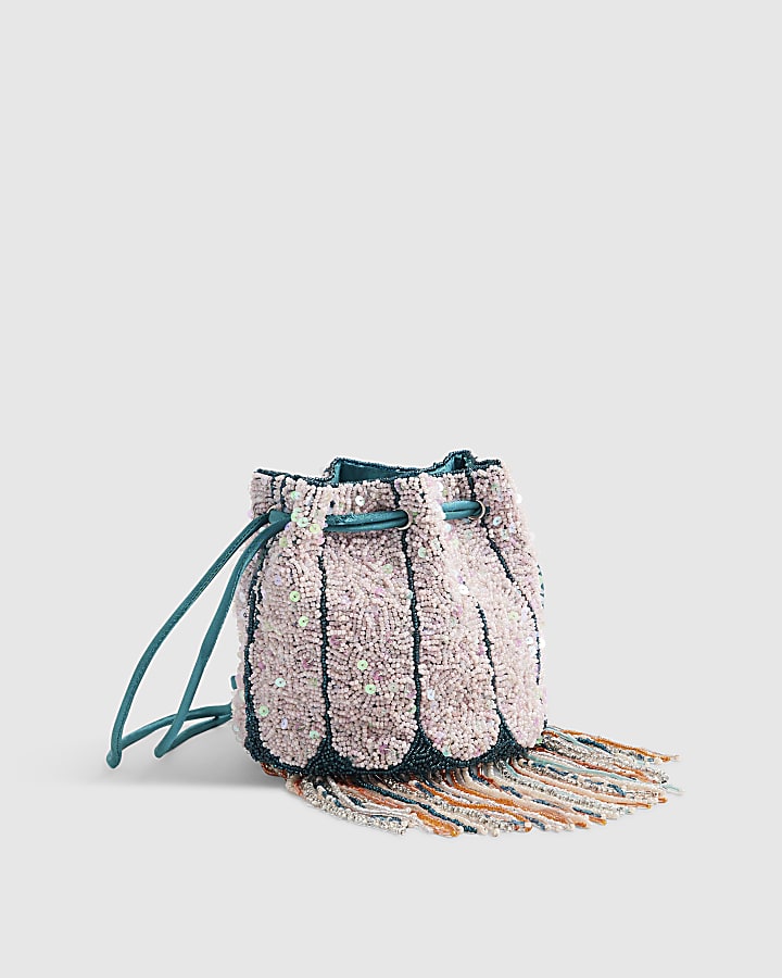Pink Beaded Jellyfish Bag